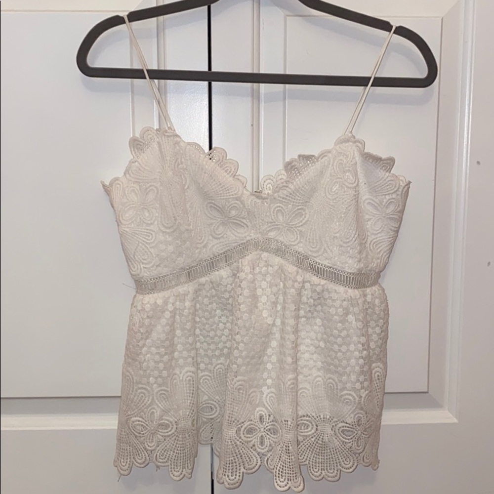 Aqua white camisole-top